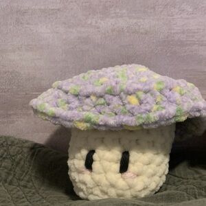 PURPLE Crocheted Mushroom Plush